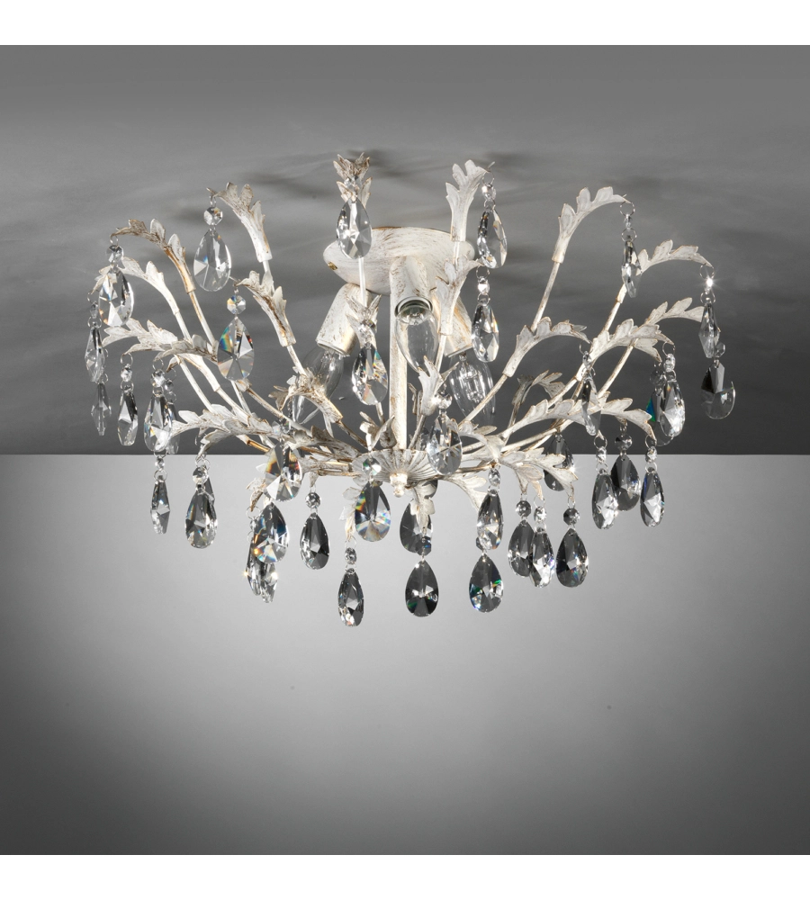 LAMPADARIO 3 LUCI ONLI "CESTA" AVORIO E14